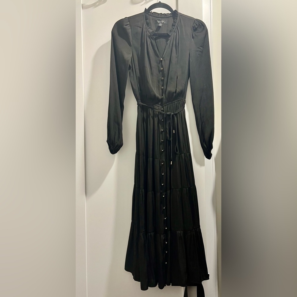 COPY - NWOT Ever New Black Satin Long Sleeve Maxi Dress size 2